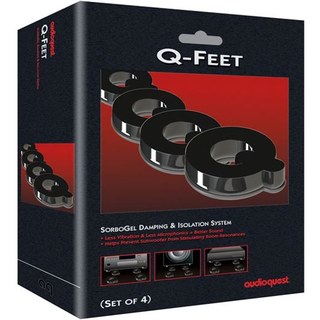 Set de 4 Supports d'enceinte Audioquest SorboGel Q-Feet Noir