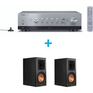 Amplificateur Hi-Fi Yamaha R-N800A Argent + une paire d'enceintes Klipsch RP-600M Ebony