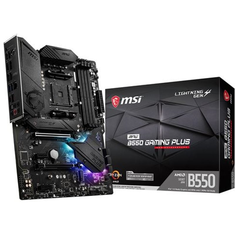 Carte mère MSI MPG B550 GAMING PLUS ATX Socket AM4 Chipset AMD B550