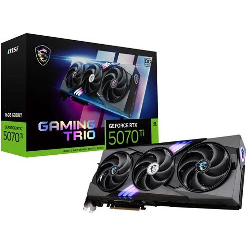 Carte graphique MSI NVIDIA GeForce RTX 5070 Ti 16G GAMING TRIO OC