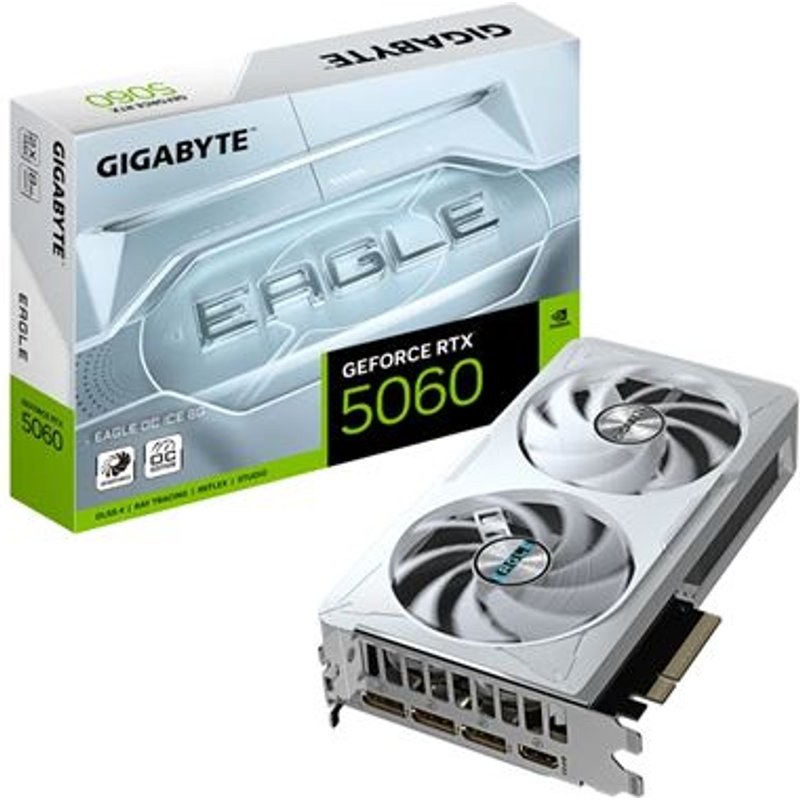 Carte graphique Gigabyte NVIDIA GeForce RTX 5060 8G EAGLE OC ICE Blanc