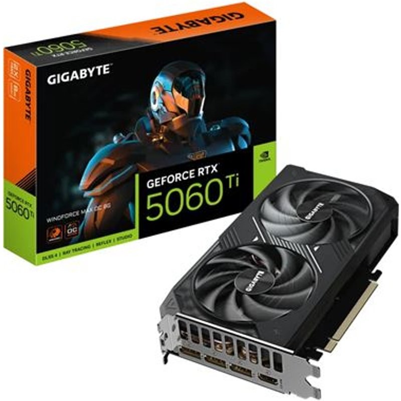 Carte graphique Gigabyte NVIDIA GeForce RTX 5060 Ti 8 Go WINDFORCE MAXOC