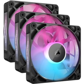 Pack de 3 ventilateurs PC Corsair iCUE LINK RX120 RGB 120 mm noir