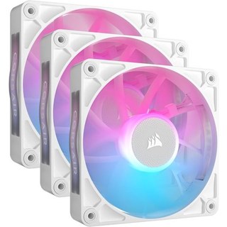 Pack de 3 ventilateurs PC Corsair iCUE LINK RX120 RGB 120 mm blanc