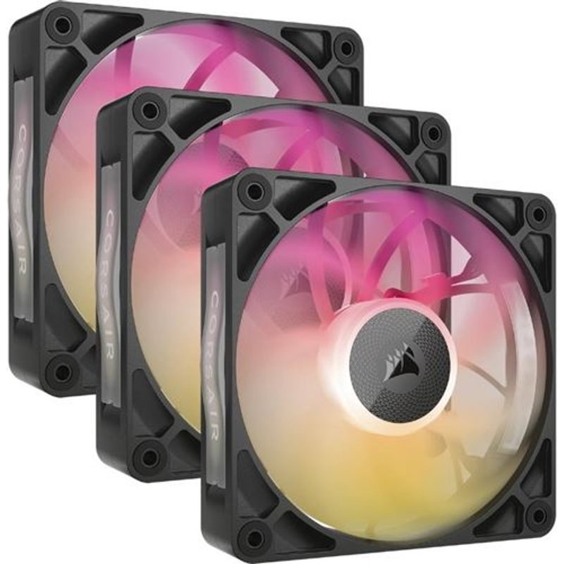 Pack de 3 ventilateurs PC Corsair RX120 MAX RGB 120 mm noir