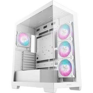 Boîtier PC gaming DeepCool CG580 4F moyen tour blanc ARGB avec panneau latéral acier