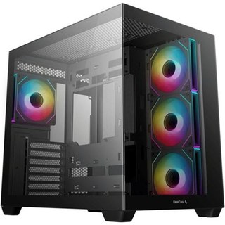 Boîtier PC gaming DeepCool CG530 4F moyen tour noir ARGB avec panneau latéral acier