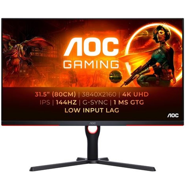 Écran PC gaming Aoc U32G3X/BK 31,5" 144 Hz 4K UHD Noir et rouge