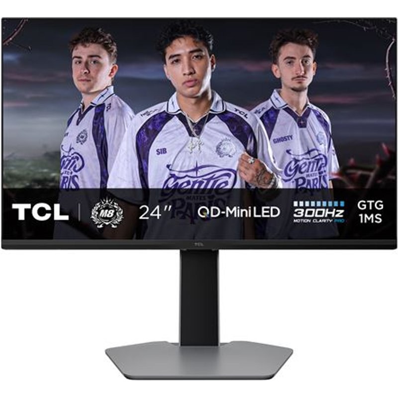 Écran PC gaming QD-Mini LED TCL 24G645 24" 300 Hz Full HD Noir et Gris