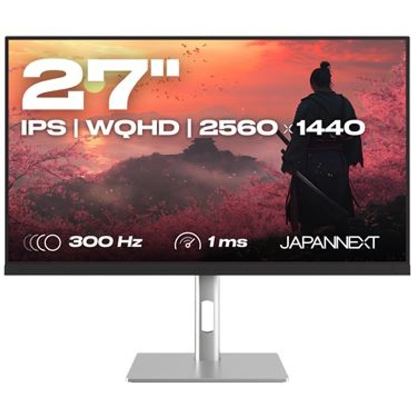 Écran PC gaming Japannext JN-IPS27G300Q-HSP 27" 300 Hz WQHD Argent et Noir
