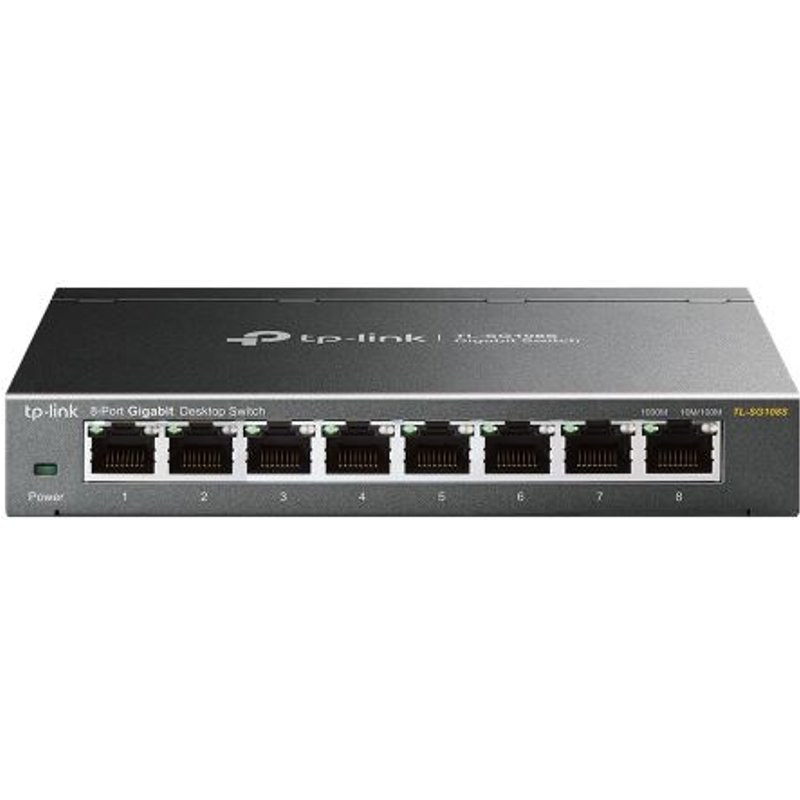 Commutateur réseau TP-Link TL-SG108S non-géré Gigabit 8 ports Noir