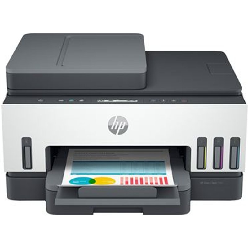 Imprimante multifonction Tout-en-un HP Smart Tank 7305 Blanc et gris