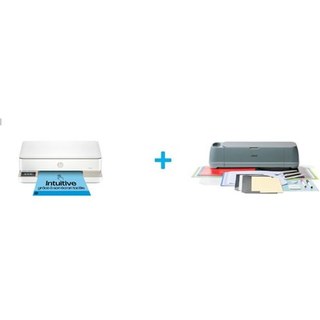 Imprimante multifonction HP Envy 6132E Blanc Eligible à Instant Ink + Pack Machine de découpe