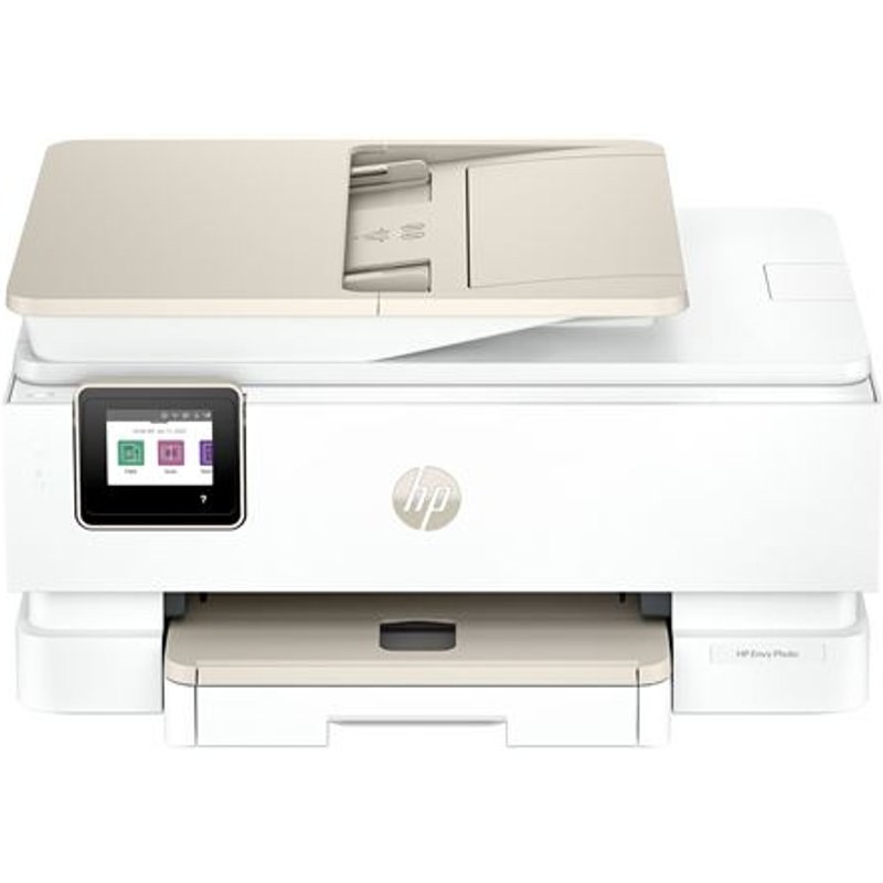 Imprimante multifonction Tout-en-un HP Envy Photo 7934 Blanc et Beige Eligible Instant Ink