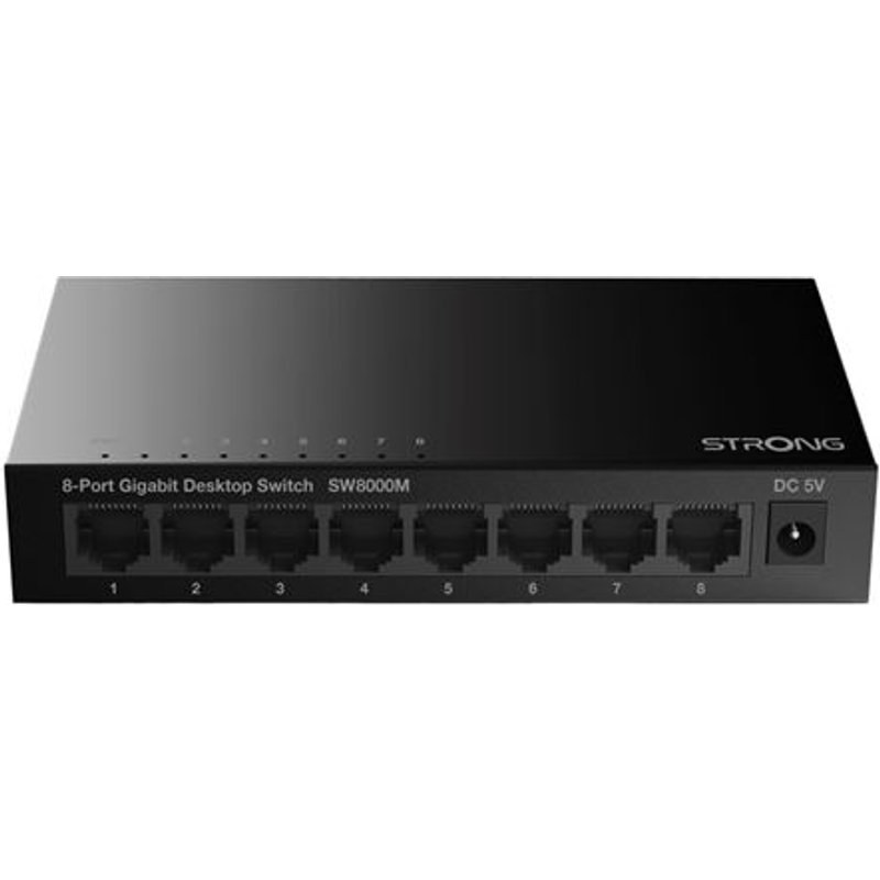 Switch Ethernet Strong SW8000M 8 ports Gigabit Métal Noir