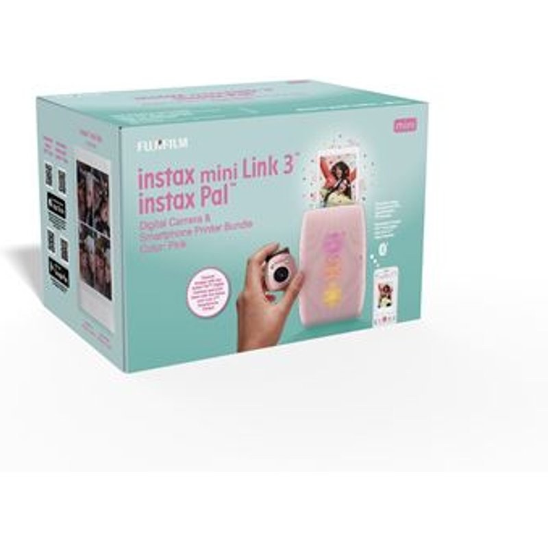 Pack Imprimante Photo Fujifilm instax Mini Link 3 Rose poudré + Appareil photo Instantané instax Pal Rose