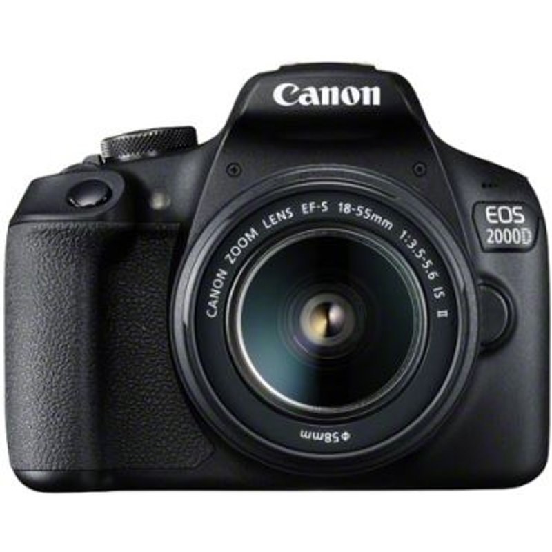 Reflex Canon EOS 2000D Noir + Objectif EF-S 18-55 mm f/3.5-5.6 IS II