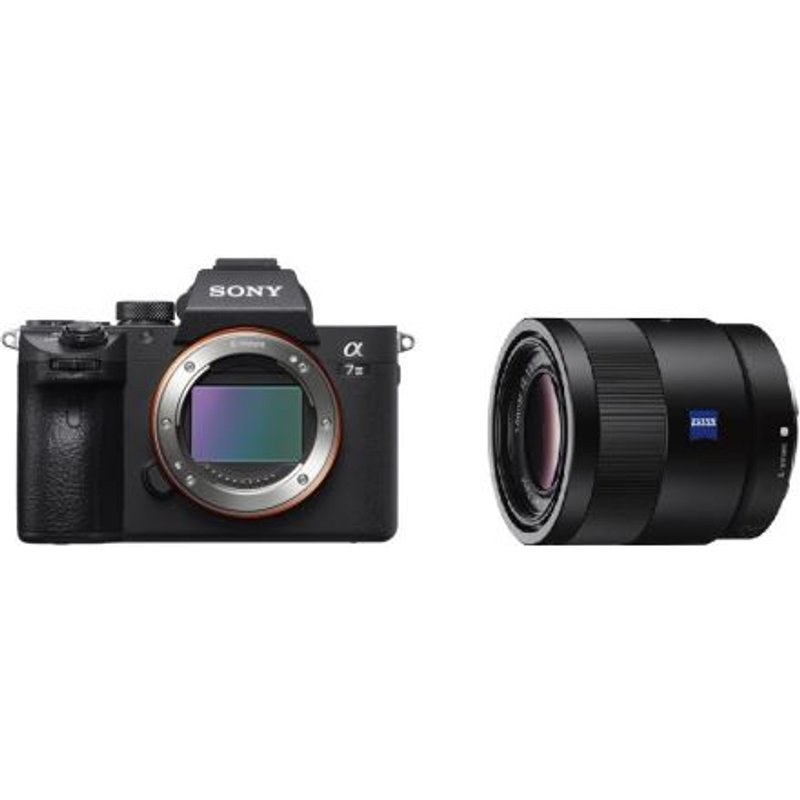 Hybride Sony Alpha A7 III Boitier Nu + Objectif hybride Sonnar T FE 55 mm f/1.8 ZA