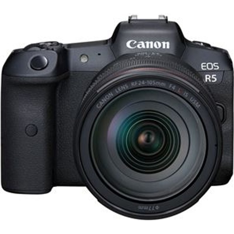 Appareil photo hybride Canon EOS R5 + RF 24-105 mm f/4 L IS USM noir