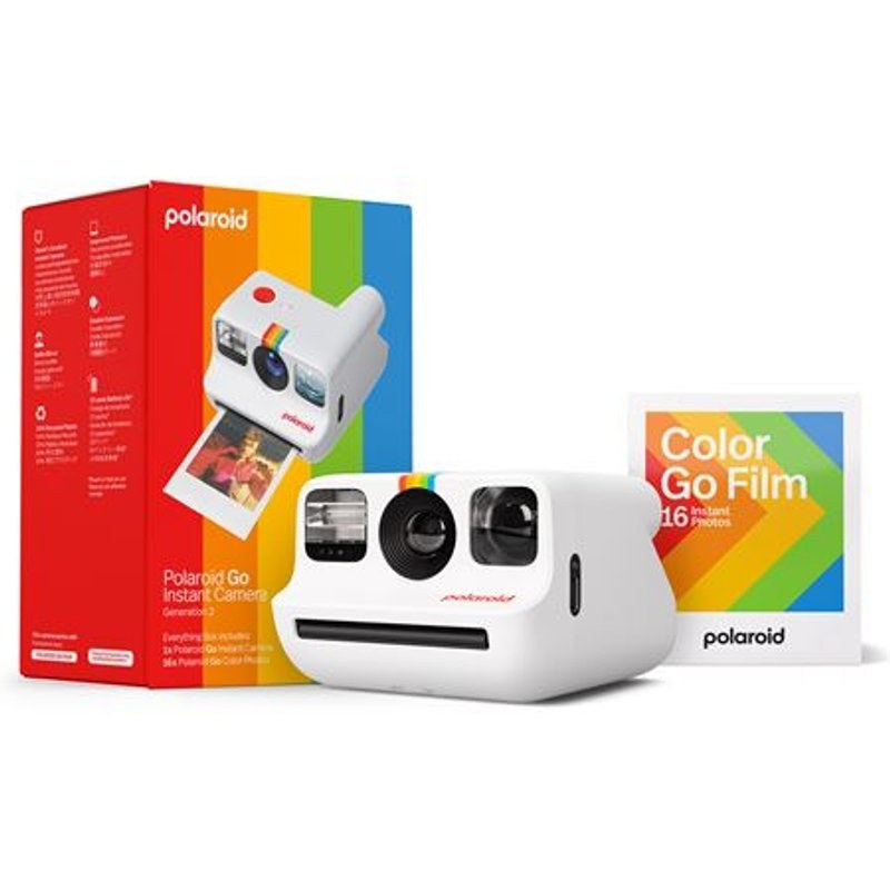 Coffret appareil photo instantané Polaroid Go Génération 2 Blanc + 16 films Go inclus
