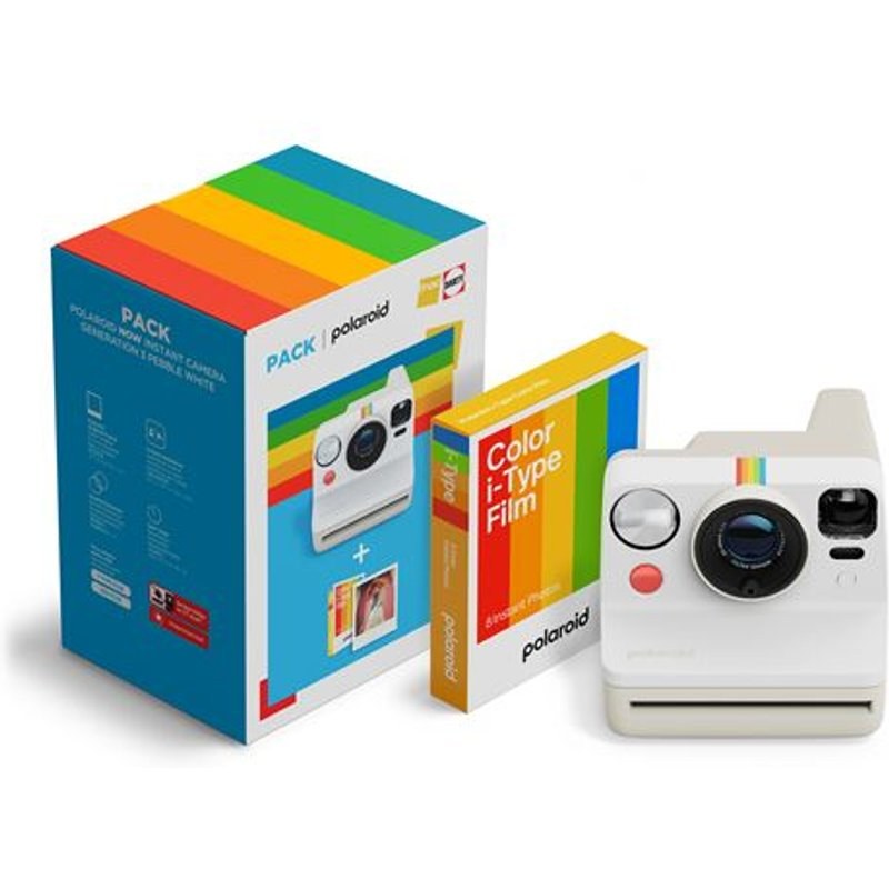 Pack Fnac Darty Appareil photo instantané Polaroid Now Génération 3 Blanc + 8 films couleur