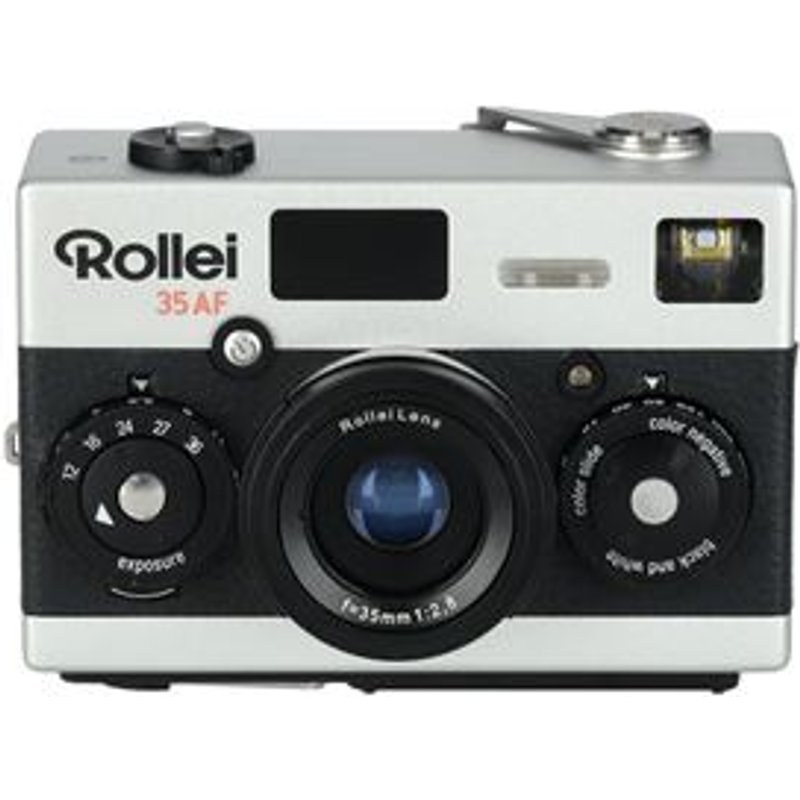 Appareil photo argentique Rollei 35 AF 35 mm F2.8 Argent et Noir