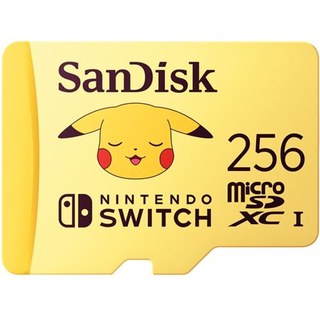 Carte mémoire micro SD SanDisk Pokémon 256 Go Jaune pour Nintendo Switch