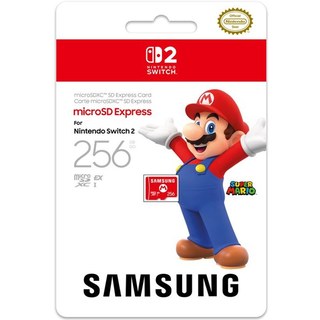 Carte mémoire micro SD express Nintendo Samsung 256 Go Rouge