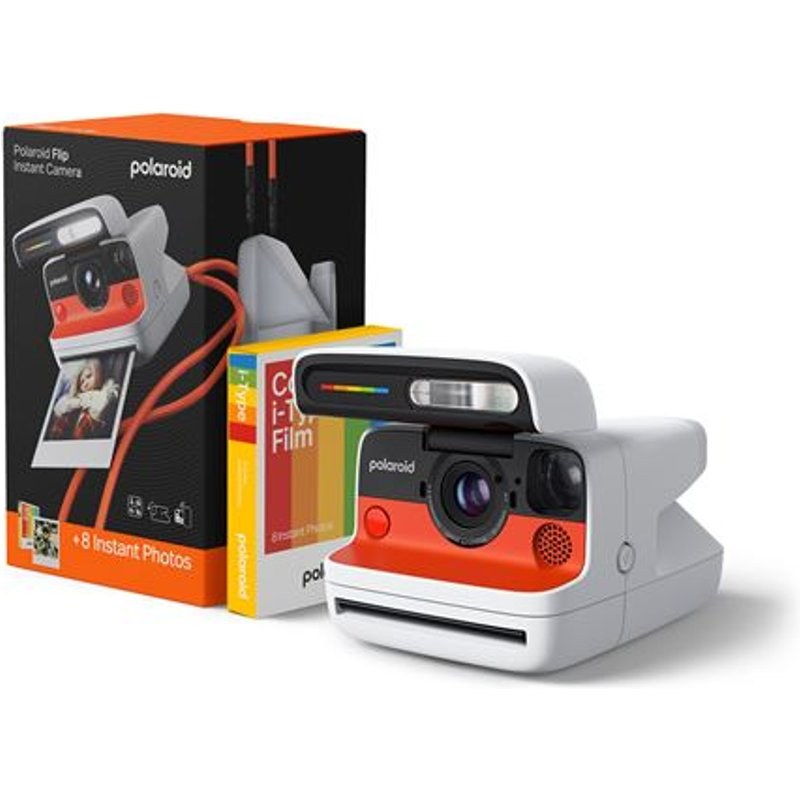Appareil photo instantané Polaroid Flip Blanc + Pack de film couleur 8 photos