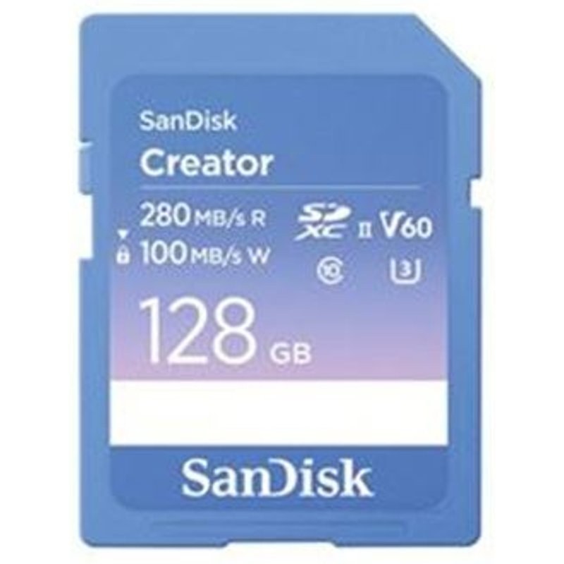 Carte mémoire SD SanDisk Creator 128 Go Bleu