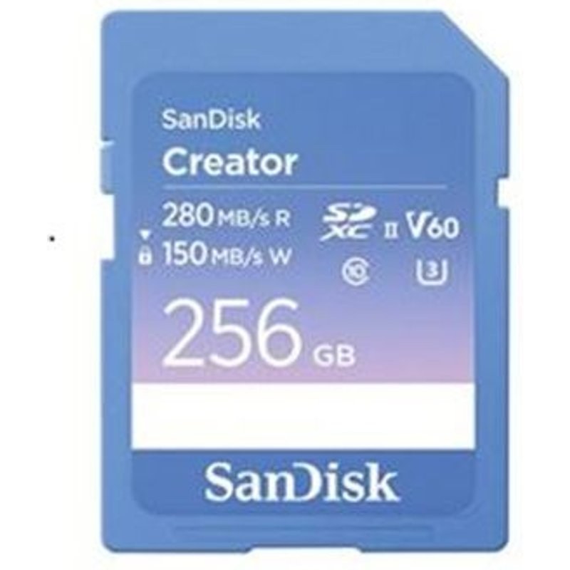 Carte mémoire SD SanDisk Creator 256 Go Bleu