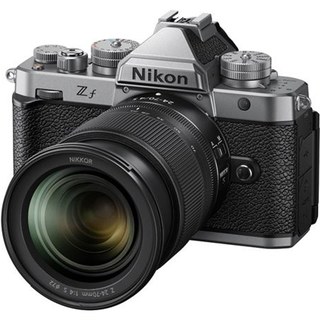 Kit Appareil photo Hybride Nikon Z f Argent + Z 24-70 mm f/4 + promo étui cuir et courroie