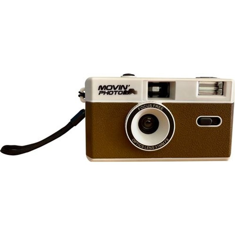 Appareil photo argentique 35 mm Movin Photo Brun Réutilisable Vintage