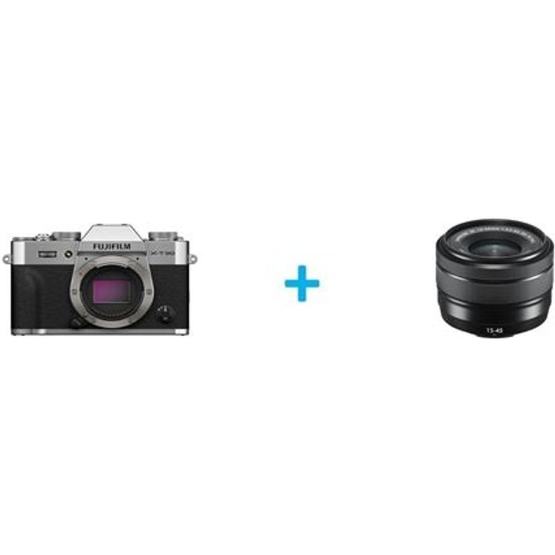 Appareil photo numérique hybride Fujifilm X-T30 III Argent + Objectif hybride Fujifilm XC 15-45 mm f/3.5-5.6 OIS PZ noir