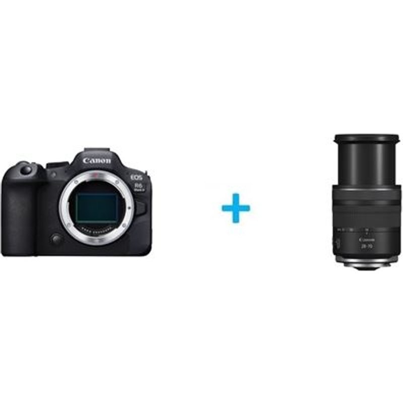 Appareil photo hybride Canon EOS R6 Mark II nu noir + Objectif zoom Hybride Canon RF 28-70 mm F2.8 IS STM Noir pour Monture Canon RF