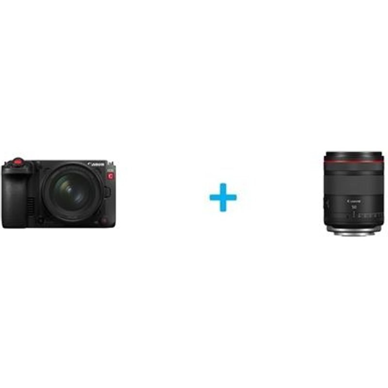 Caméra vidéo plein format Canon EOS C50 + poignée XLR Noir + Objectif CANON RF 50 mm F1.4 L VCM