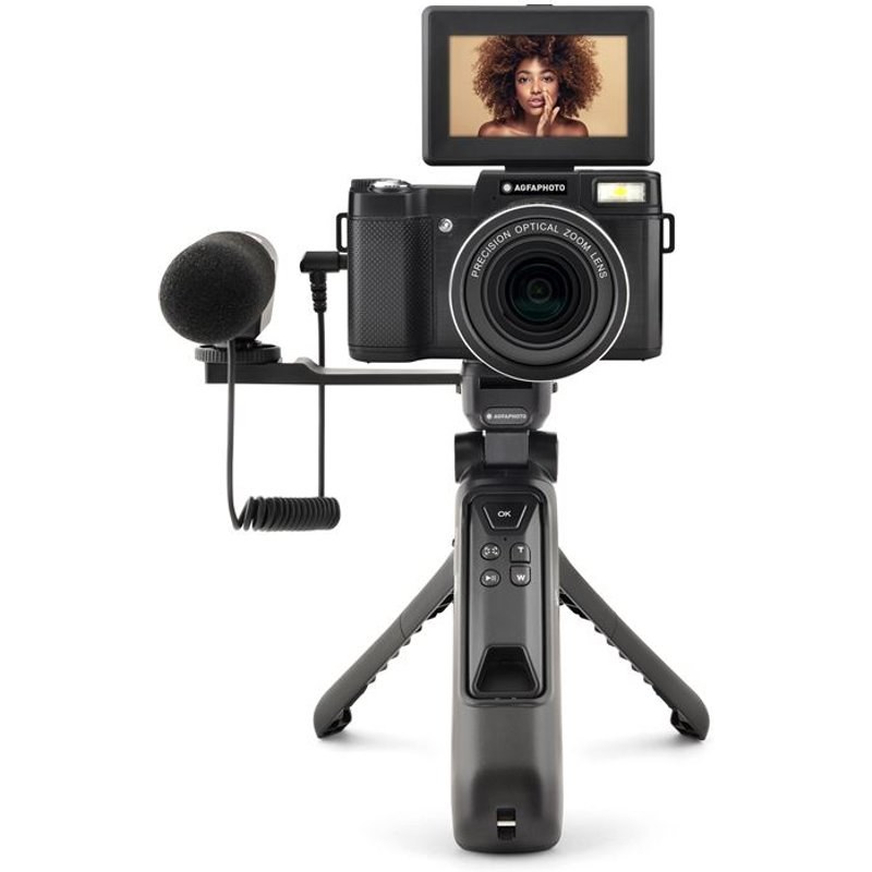 Kit Vlogging Appareil photo compact Agfaphoto Realishot VLG-4K Optique Noir + Accessoires