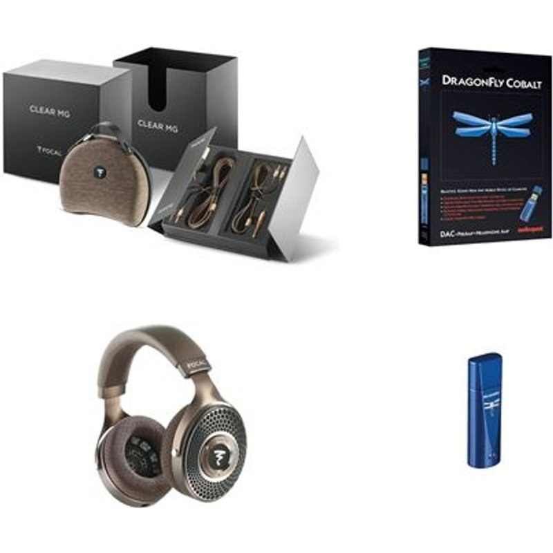 Casque Hi-Fi filaire Focal Clear MG + Ampli-DAC Audioquest Dragonfly Cobalt