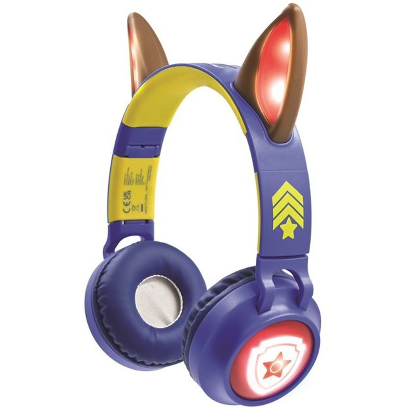 Casque audio sans fil pour enfant Bluetooth Lexibook Pat' Patrouille avec oreilles de Chase