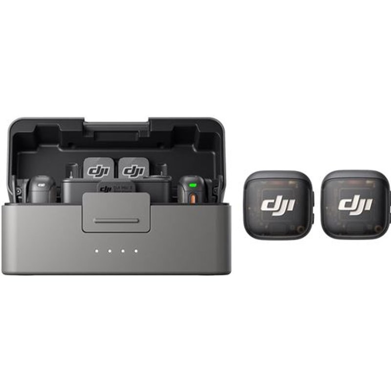 Mini microphone sans fil Dji Mic 3 Noir 2 TX + 1 RX + Boîtier de recharge