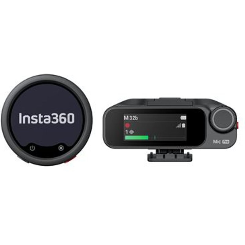 Microphone sans fil INSTA360 Mic Pro 1 TX + 1 RX Noir et Gris