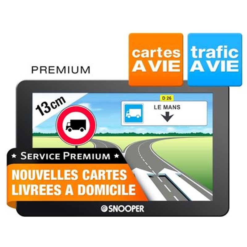 GPS Snooper PL5400 Premium 5" Noir