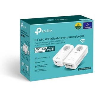 Kit CPL AV1300 Gigabit Wi-Fi AC avec prise gigogne TP-LINK Blanc
