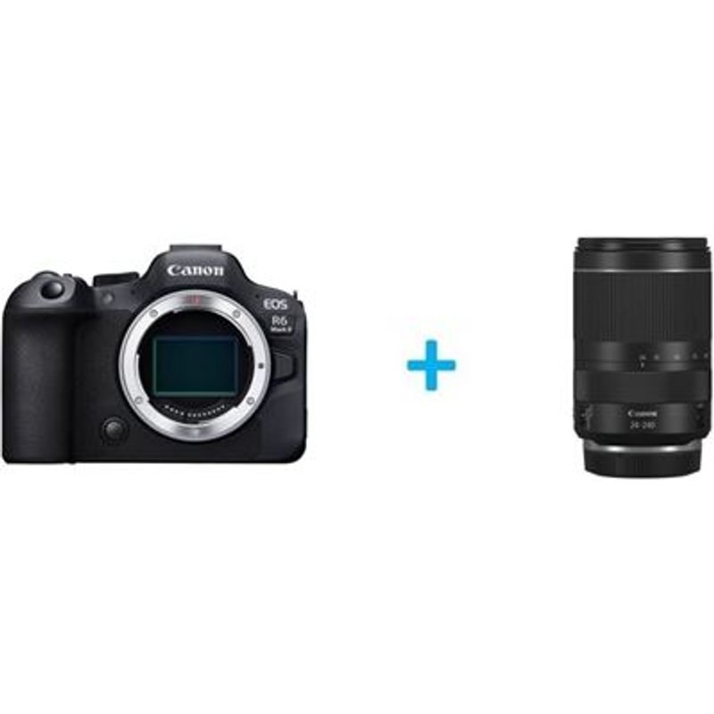 Appareil photo hybride Canon EOS R6 Mark II nu noir + Objectif Hybride Canon RF 24-240 mm f/4-6.3 IS USM