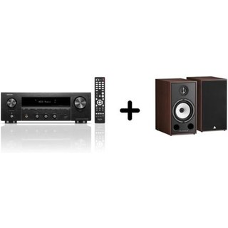 Un ampli Denon DRA-900H Noir + une paire d'enceintes bibliothèque Triangle BR03 Noyer