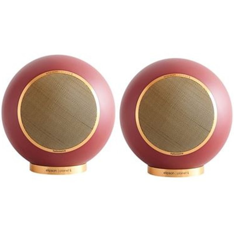 Enceintes bibliothèques Elipson® Planet L Performance Bordeaux Mat Or vendues par paire