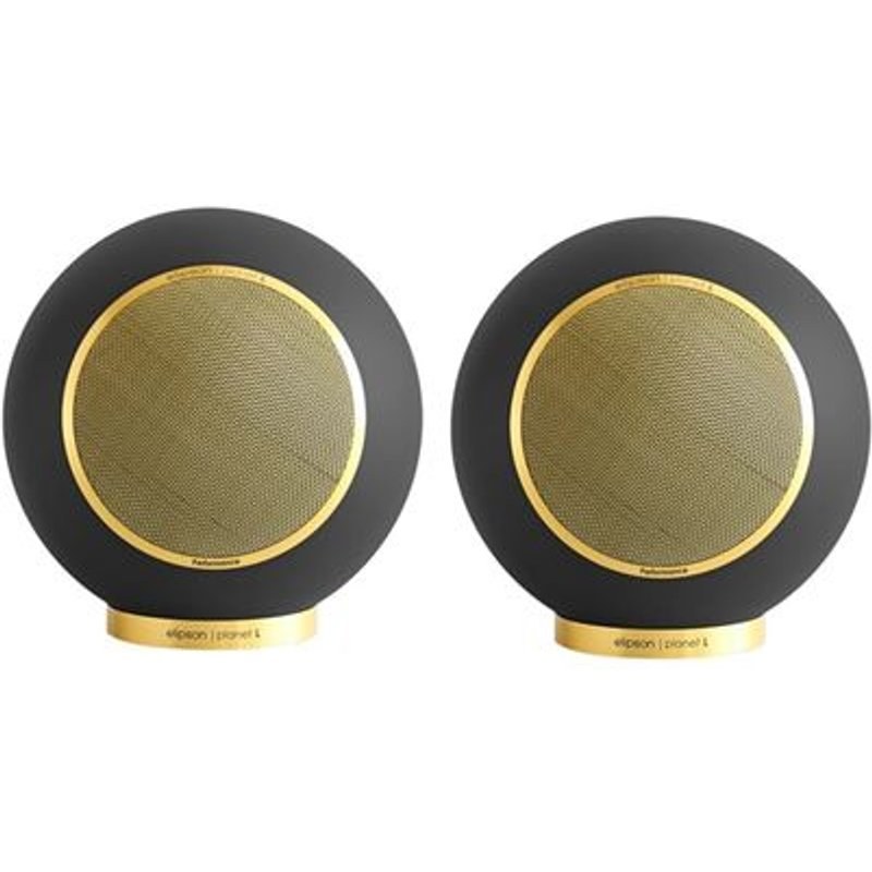 Enceintes bibliothèques Elipson® Planet L Performance Noir Mat Or vendues par paire