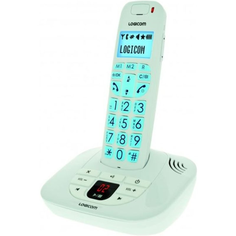 Téléphone sans fil Logicom Confort 155T Blanc