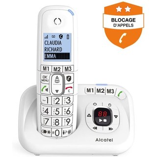 Téléphone fixe sans fil avec répondeur Alcatel XL785 Blanc