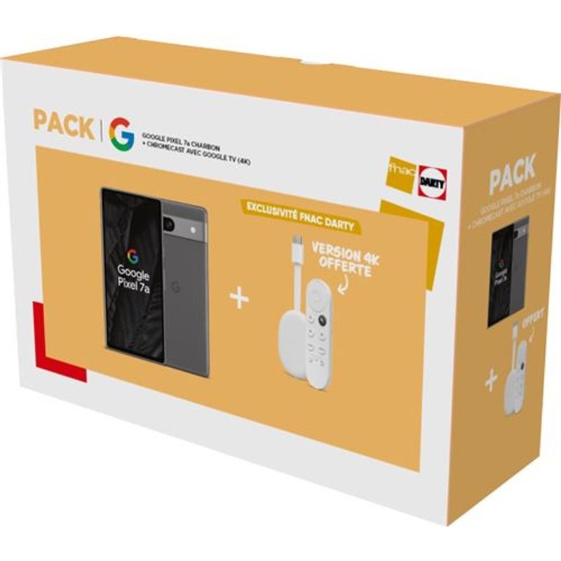 Google Pack 7A Charbon Plus Passerelle Multimedia Chromecast TV Version